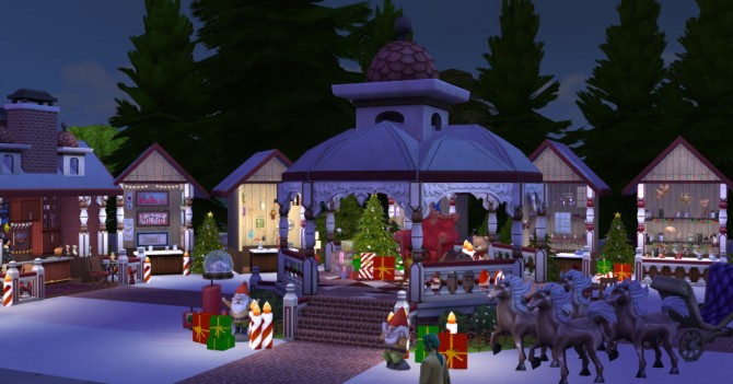 Sims 4 Stardust Christmas Market by Waterwoman at Akisima