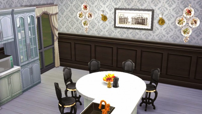 Sims 4 Black&White Kitchen at Sanjana sims
