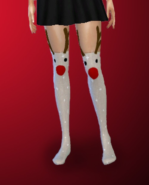 Sims 4 Christmas sweaters + Reindeer knee socks at Lulufrosty frog