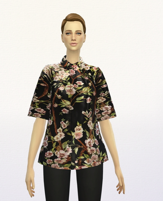 Sims 4 Smock blouse pattern at Rusty Nail