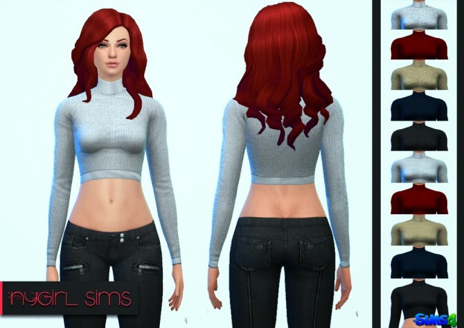 Sims 4 Turtleneck Crop Sweater at NyGirl Sims