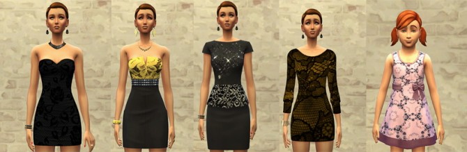 Sims 4 New Years Eve in Lace by Bettyboopjade at Sims Artists