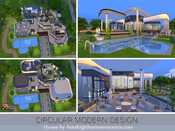 Sims 4 Circular Modern Design by autaki at TSR