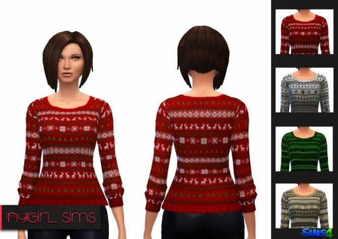 Sims 4 Holiday Sweater at NyGirl Sims