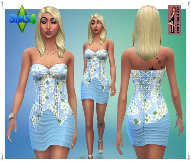 Sims 4 Luisa dress at Annett’s Sims 4 Welt