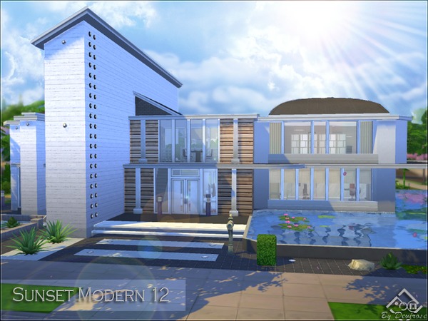 Sims 4 Sunset Modern house 12 by Devirose at TSR