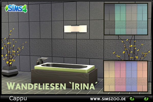 Sims 4 Irina wall tiles by Cappu at Blacky’s Sims Zoo