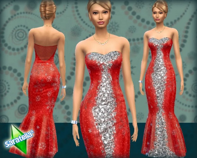 Sims 4 Christmas Dress at Saratella’s Place