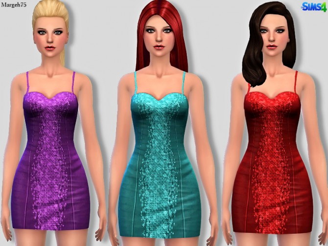 Sims 4 Sequin Dress Updated by Margie at Sims Addictions