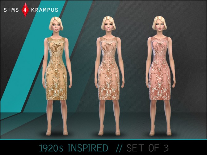 Sims 4 1920s inspired dress at Sims 4 Krampus