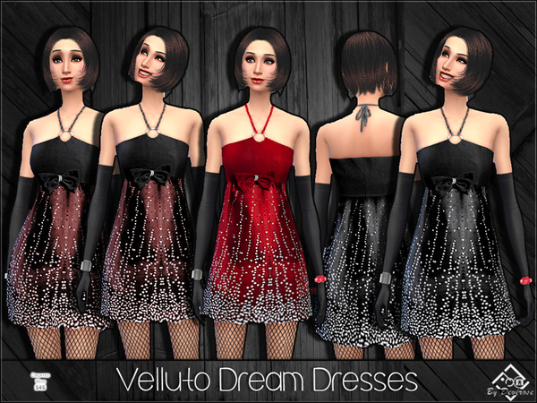 Sims 4 Velluto Dream Dresses by Devirose at TSR