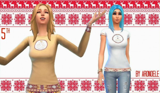 Sims 4 5 hipster T Shirts at Aronoele Sims4