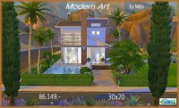 Modern Art house by Mela at All 4 Sims