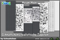 Black and white wallpaper by Schnattchen at Blacky’s Sims Zoo