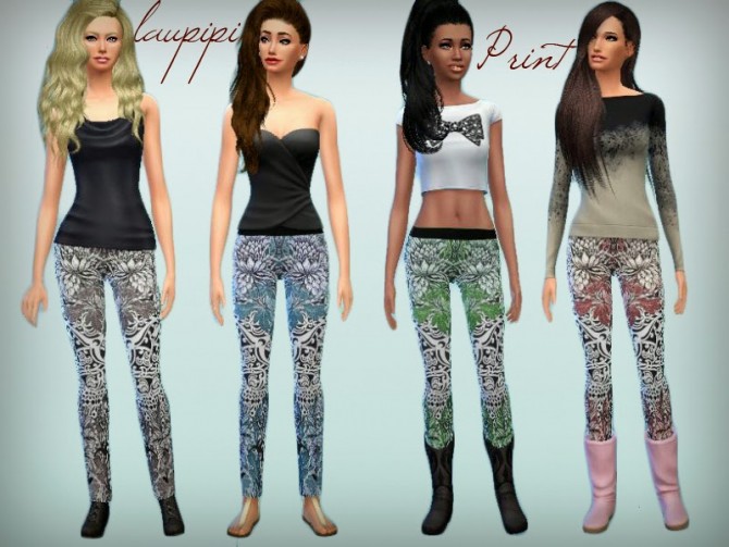 Sims 4 Print Pants at Laupipi