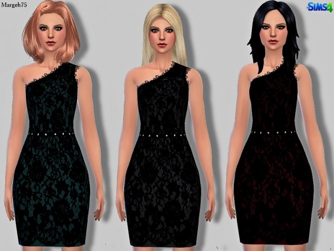 Sims 4 Precious Lace Dress by Margie at Sims Addictions