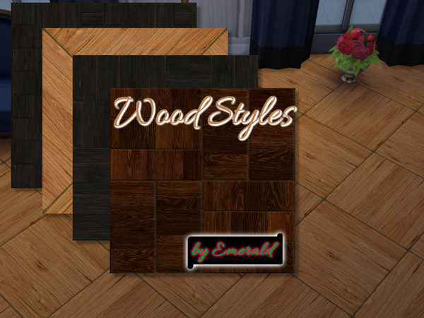 Sims 4 Wood styles floors by emerald at TSR