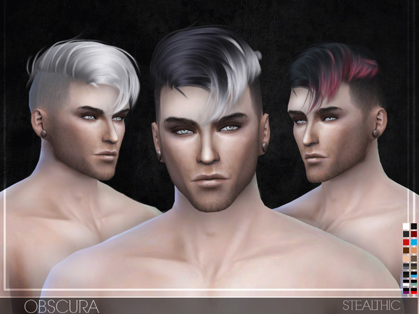 Sims 4 Obscura Male Hair by Stealthic at TSR