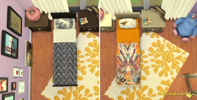Sims 4 Mod Pod Single Bed & Magic Carpet recolors at In a bad Romance