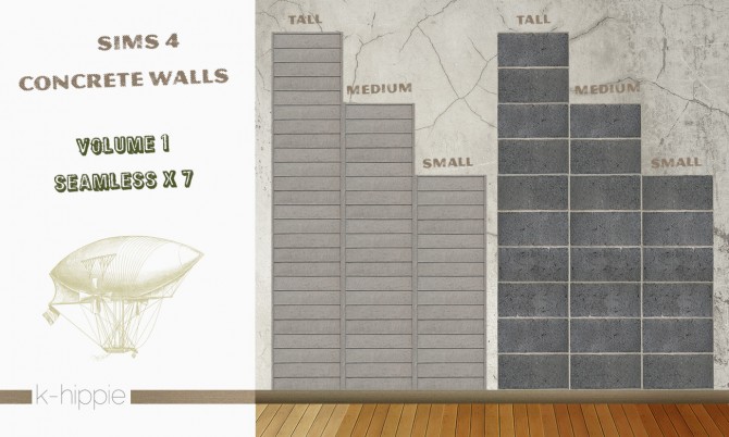Sims 4 7 Concrete Walls by Blackgryffin at Mod The Sims