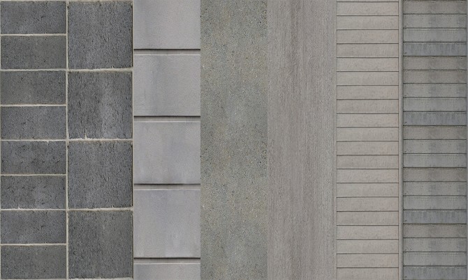 Sims 4 7 Concrete Walls by Blackgryffin at Mod The Sims