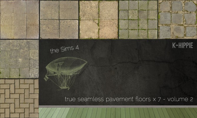 Sims 4 7 pavement floors vol. 2 at K hippie