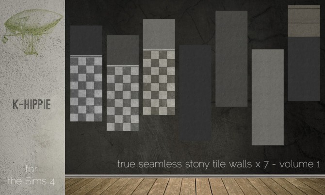 Sims 4 7 stony tile walls vol 1 at K hippie