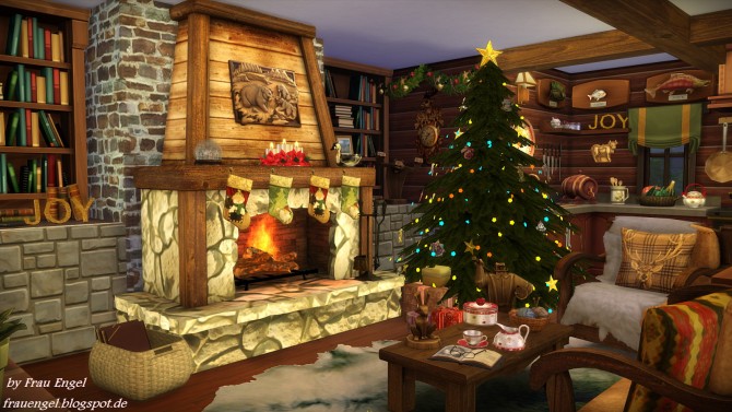 Sims 4 Christmas Log Cabin at Frau Engel