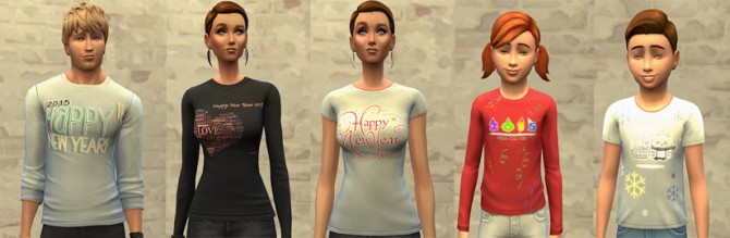 Sims 4 Happy New Year 2015! tees at Sims Artists