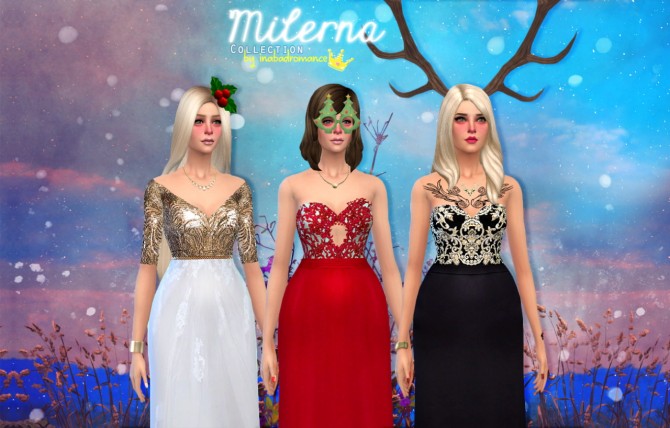 Sims 4 Milerna dresses at In a bad Romance