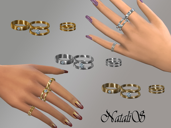 Sims 4 Multi rings set by NataliS at TSR