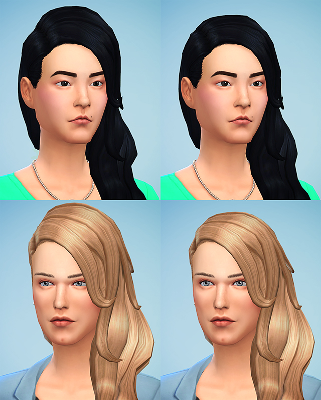 Sims 4 Long Wavy Hair Resized at Simsontherope