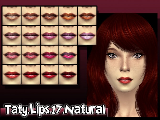 Sims 4 Lipstick 17 at Taty – Eámanë Palantír