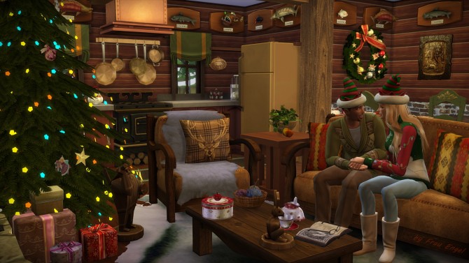 Sims 4 Christmas Log Cabin at Frau Engel
