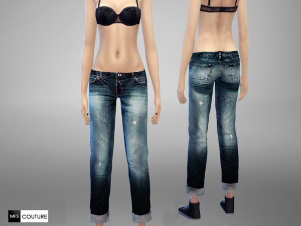 Sims 4 MFS Low Waist Jeans by MissFortune at TSR