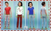 Universal Christmas pj’s for child by mamaj at Simtech Sims4