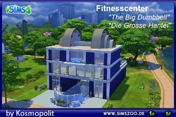 Sims 4 The Big Dumbbell Fitnesscenter by Kosmopolit at Blacky’s Sims Zoo