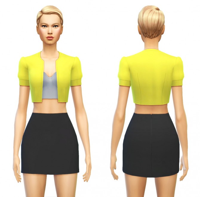 Sims 4 Top Crop Jacket at Sim4ny
