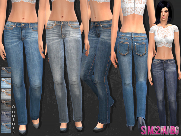 Sims 4 Female skinny jeans by sims2fanbg at TSR