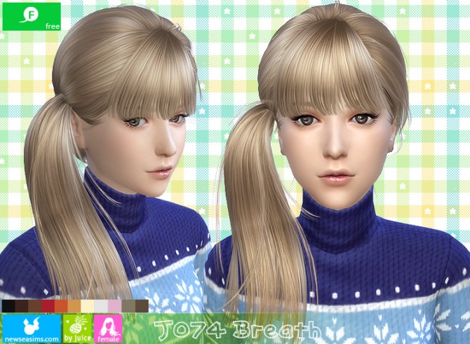Sims 4 J074 Breath hair at Newsea Sims 4