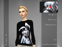 Angry Bunny Sweater by hrekkjavaka at TSR