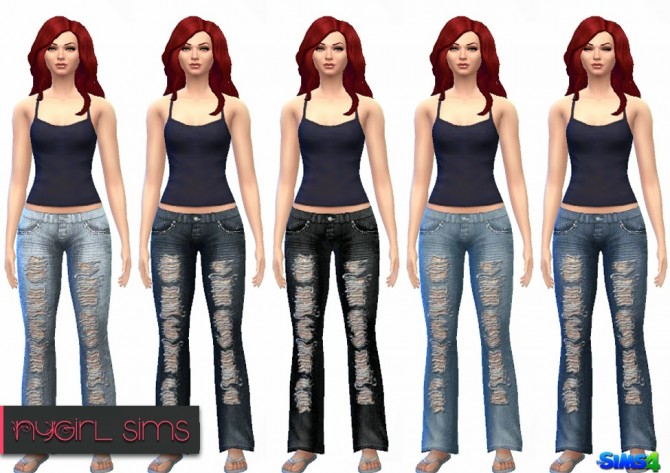 Sims 4 Contrast Pocket Jeans at NyGirl Sims