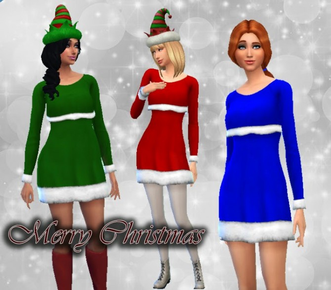 Sims 4 Christmas Dress by Kiara at My Stuff