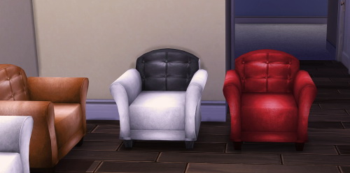 Sims 4 Living Leather Armchair at Simstemptation