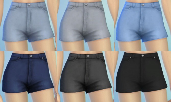 Sims 4 Maxis Match High Waist Denim Shorts at Pickypikachu