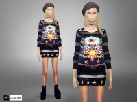 Long Printed Sweater by MissFortune at TSR