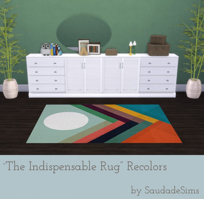 Sims 4 The Indispensable Rug recolors at Saudade Sims