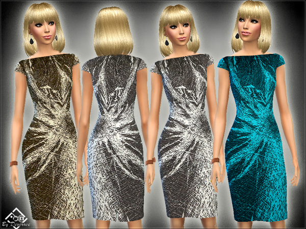 Sims 4 Flowers of Wind dress by Devirose at TSR
