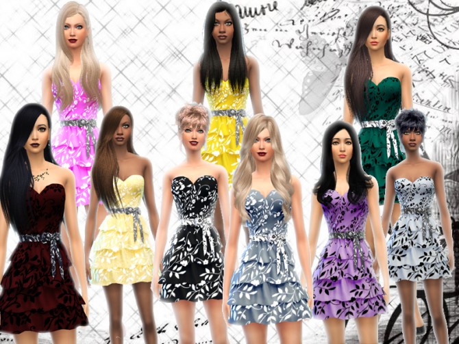 Sims 4 Floral dress at Jurian Sims4