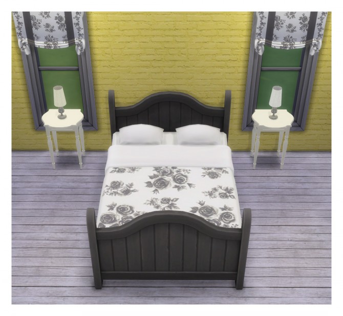 Sims 4 Rustic Dream bed recolors at Saudade Sims